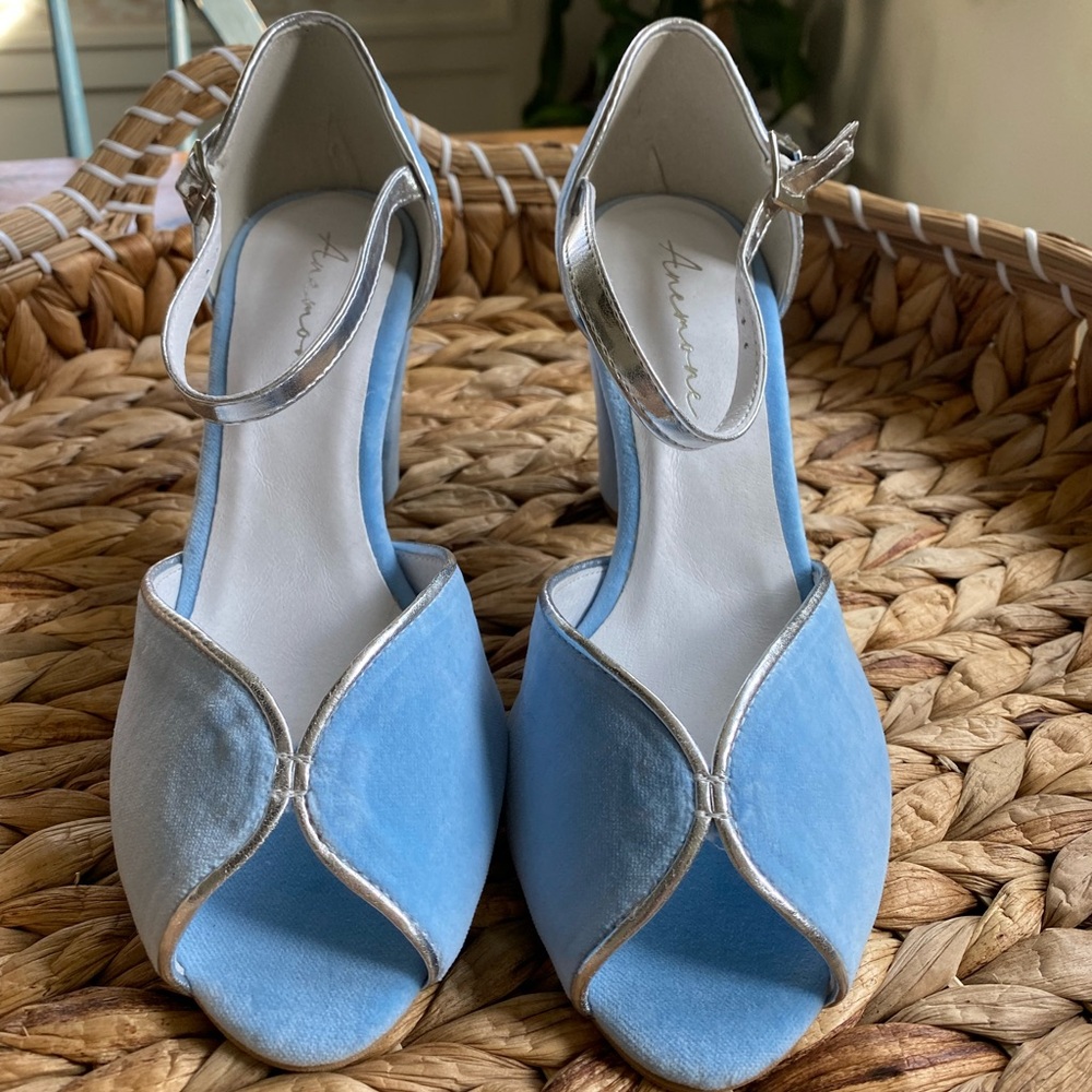 Baby blue heels - wedding shoes